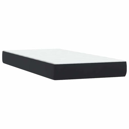 Box Spring Postel S Matrací Černá Samet Černá
