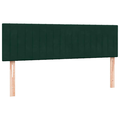 Box Spring Postel S Matrací Samet Tmavě Zelená