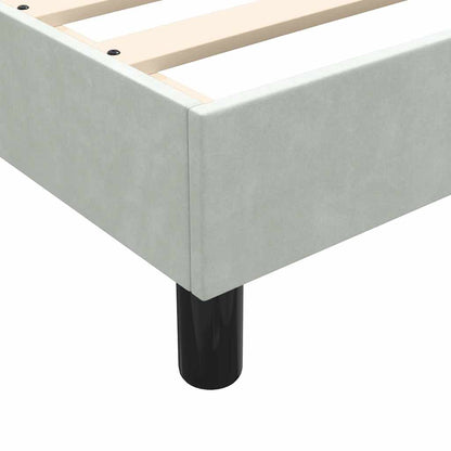 Box Spring Postel S Matrací Samet Světle Šedá
