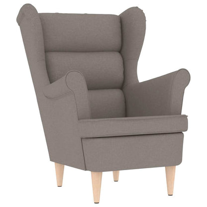 Křeslo S Podnožkou Taupe Textil