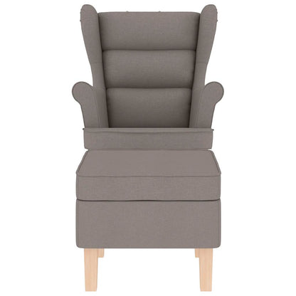 Houpací Křeslo S Podnožkou Taupe Textil