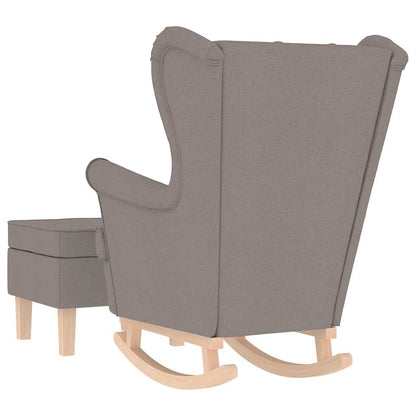 Houpací Křeslo S Podnožkou Taupe Textil