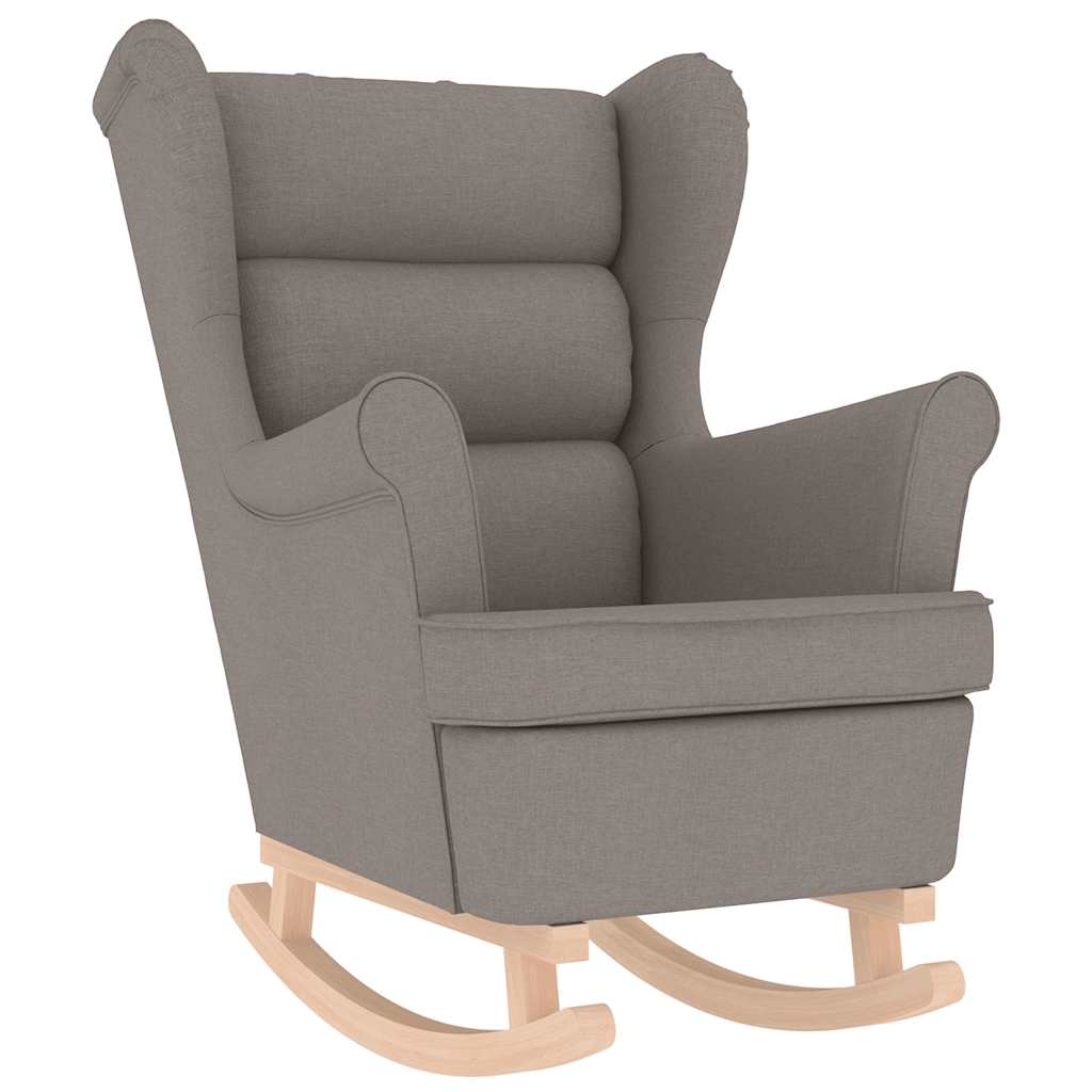 Houpací Křeslo S Podnožkou Taupe Textil