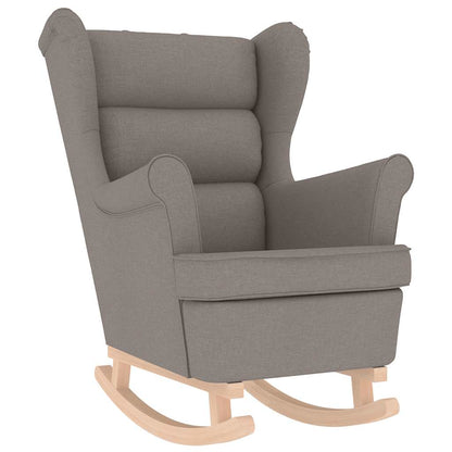 Houpací Křeslo S Podnožkou Taupe Textil