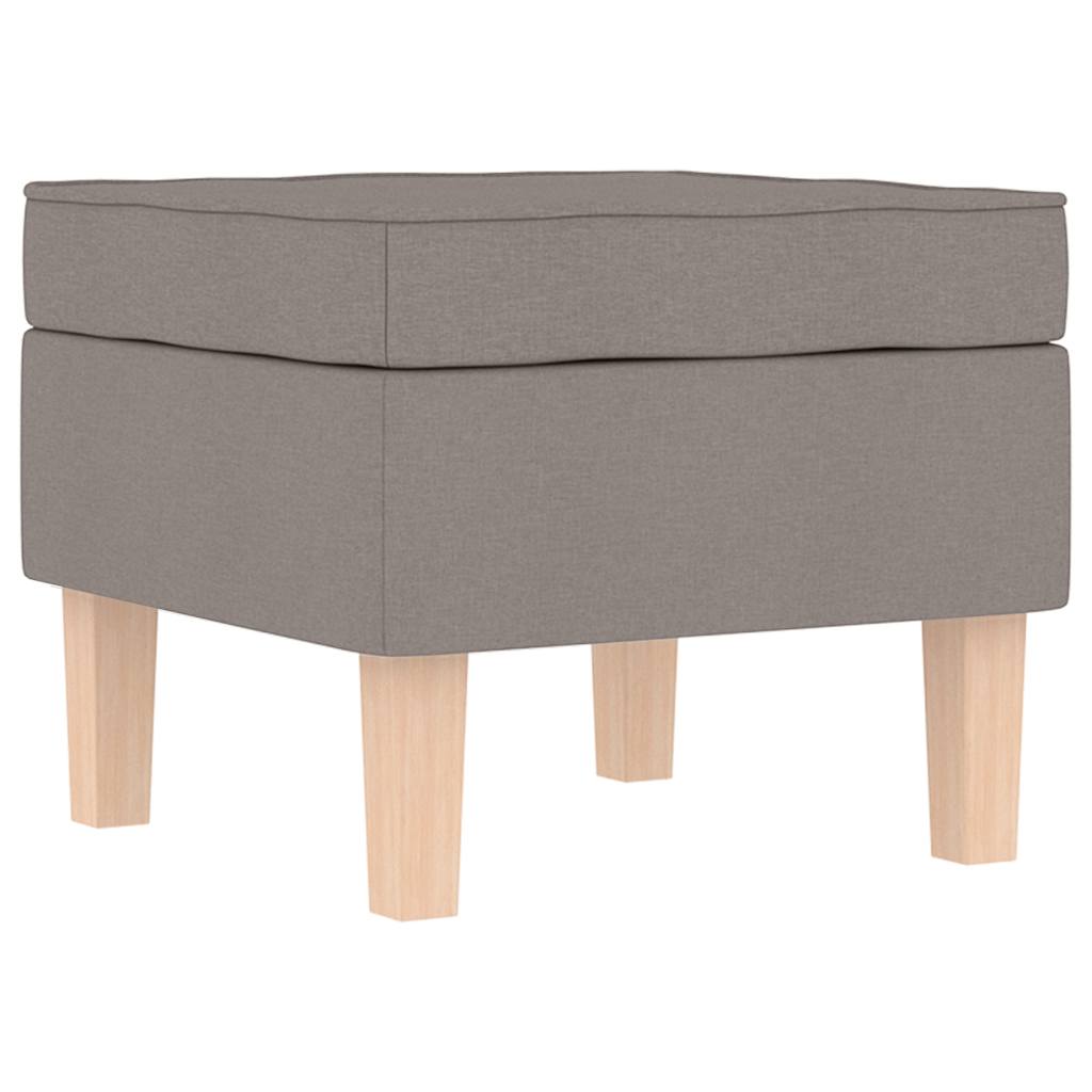 Houpací Křeslo S Podnožkou Taupe Textil