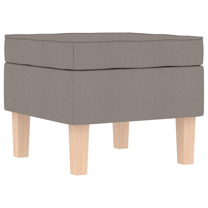 Houpací Křeslo S Podnožkou Taupe Textil