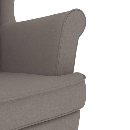 Houpací Křeslo S Podnožkou Taupe Textil