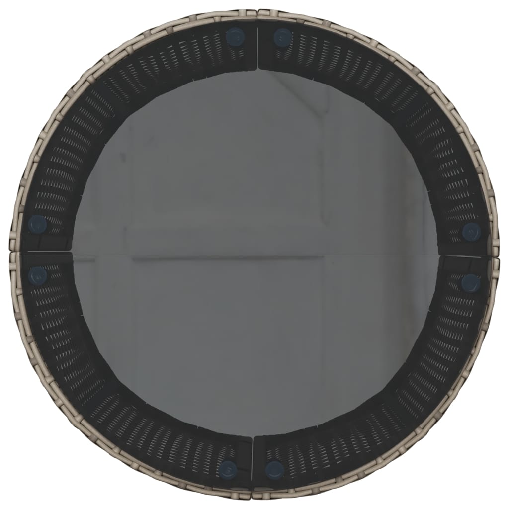 Zahradní Pohovka Se Stolem S Podušky Ová Šedá Polyratan Šedá A Tmavě Šedá
