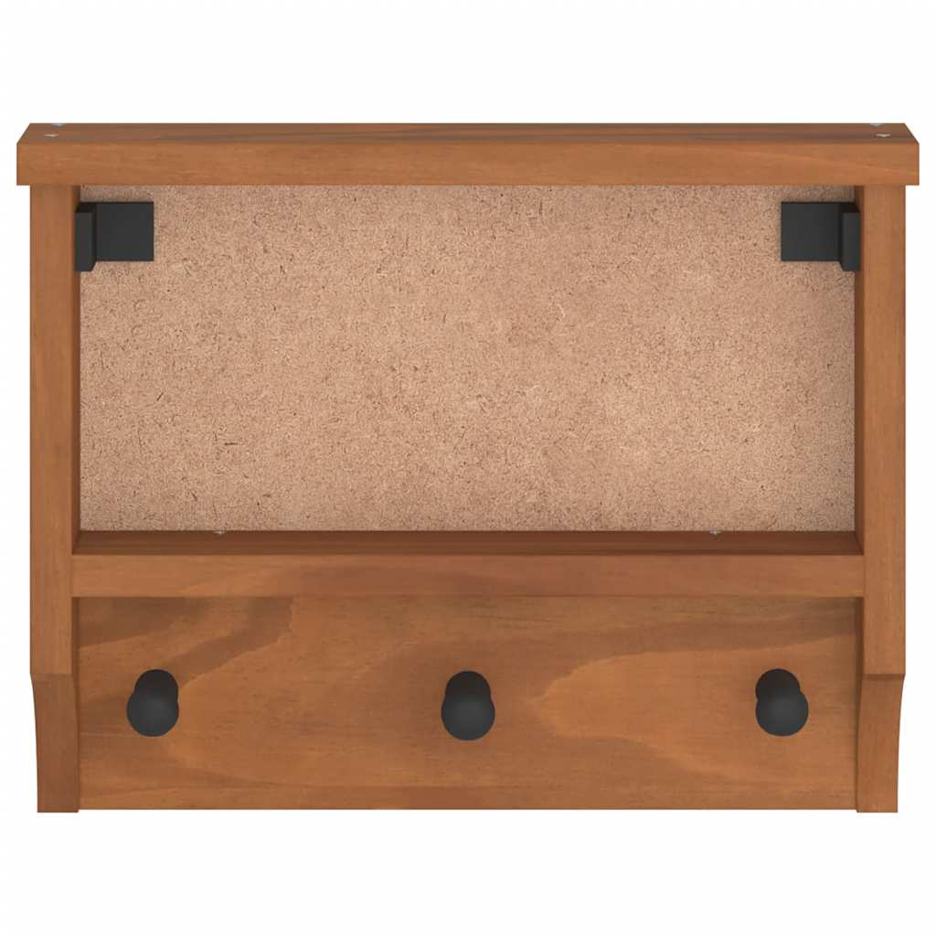 Nástěnný Věšák Na Kabáty Sandnes 45X12X35 Cm Borovicový Masiv
