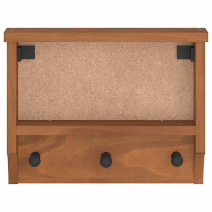 Nástěnný Věšák Na Kabáty Sandnes 45X12X35 Cm Borovicový Masiv
