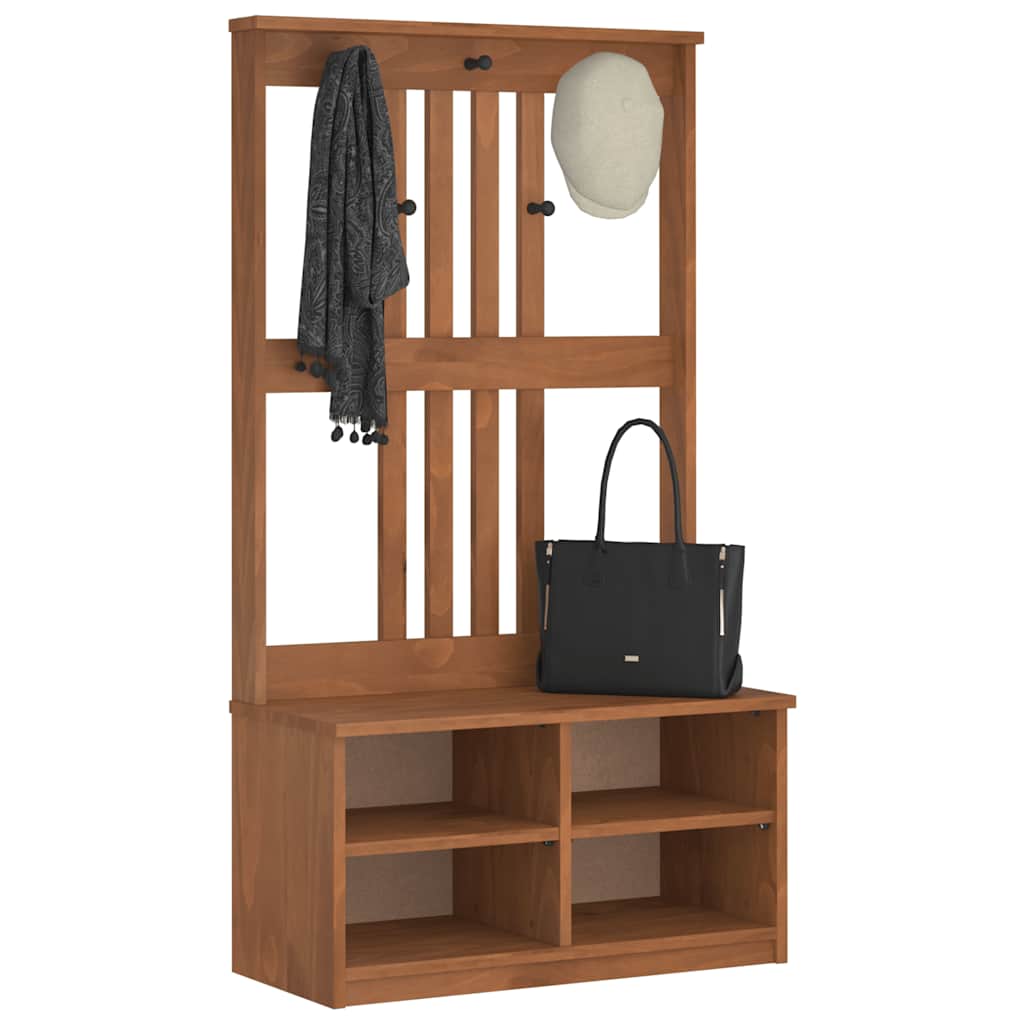 Předsíňový Strom Sandens 87X40X159,5Cm Borovicový Masiv