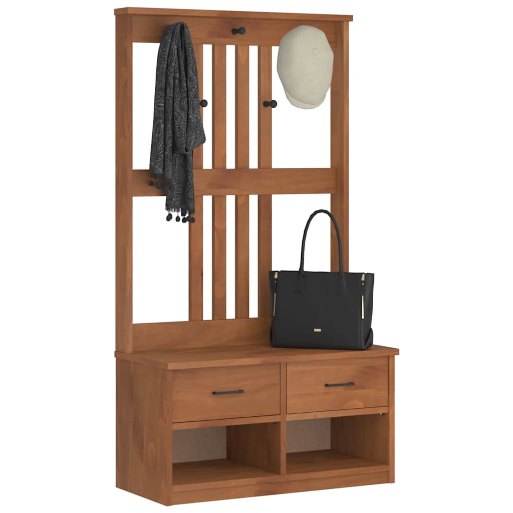 Předsíňový Strom Sandens 87X40X159,5Cm Borovicový Masiv