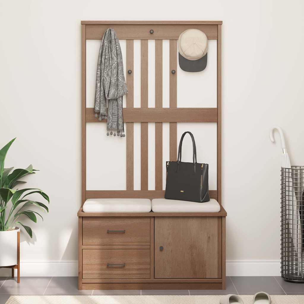 Předsíňový Strom Sandens 87X40X159,5Cm Borovicový Masiv