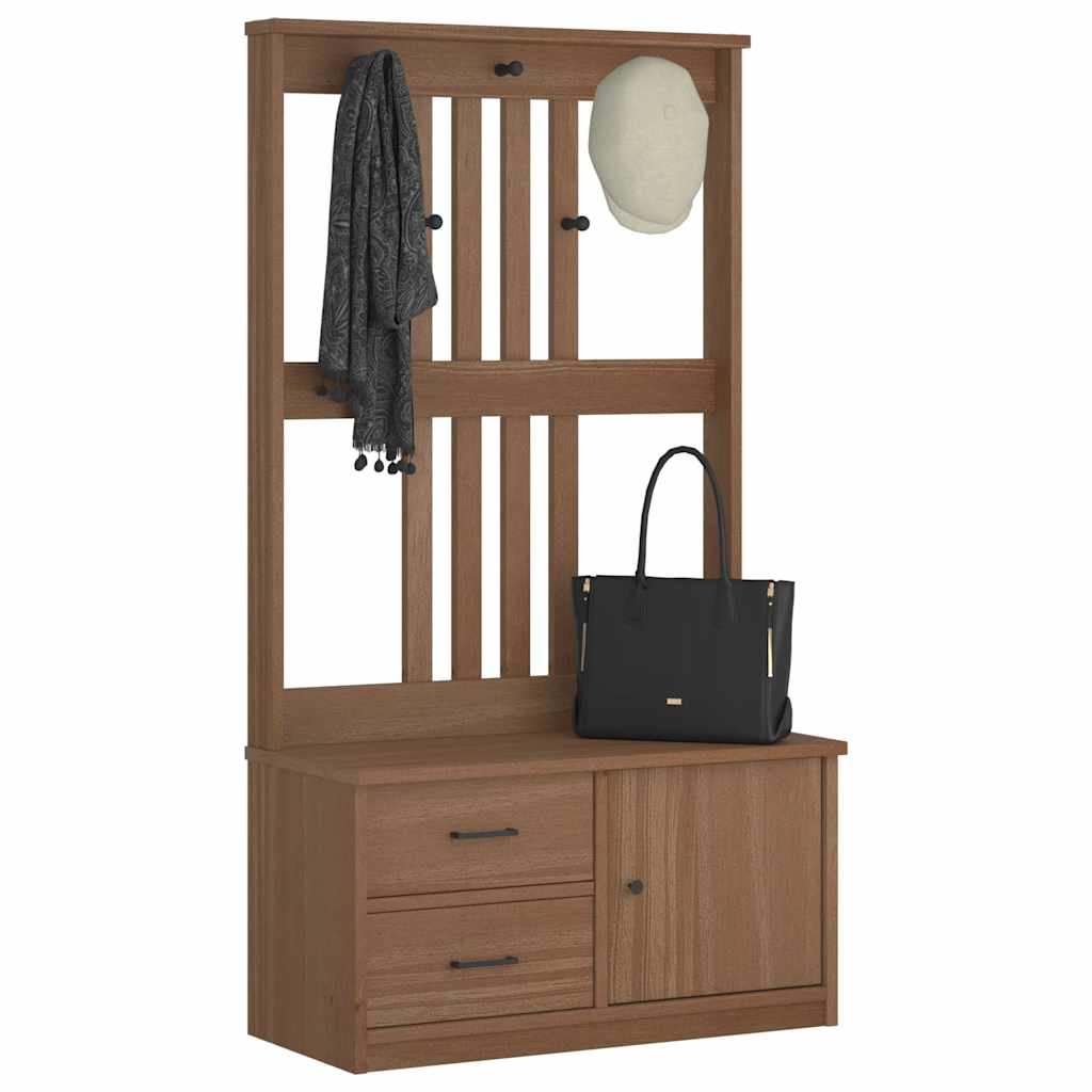 Předsíňový Strom Sandens 87X40X159,5Cm Borovicový Masiv