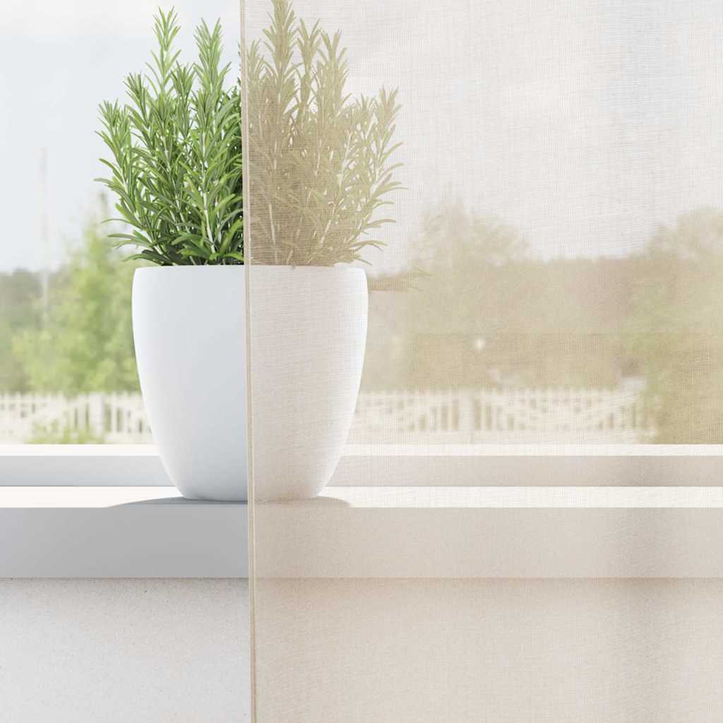 Voálové Závěsy S Průchodkami 2 Ks Krémové Krémová