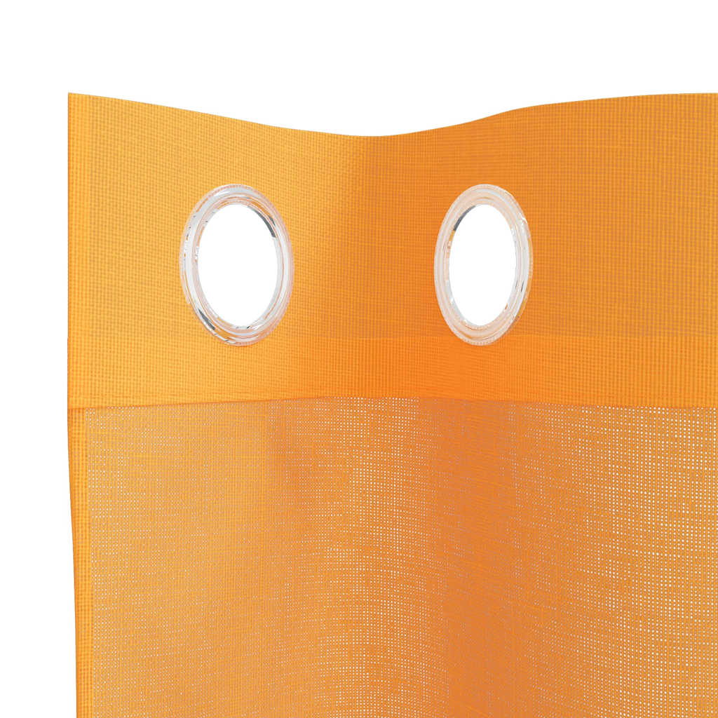 Voálové Záclony S Průchodkami 2 Ks Oranžová Orange