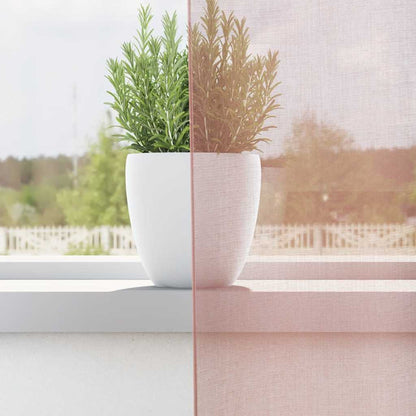 Voálové Závěsy S Průchodkami 2 Ks Růžové Růžová