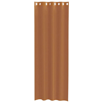 Voálové Záclony S Průchodkami 2 Ks Terakota Cihlová