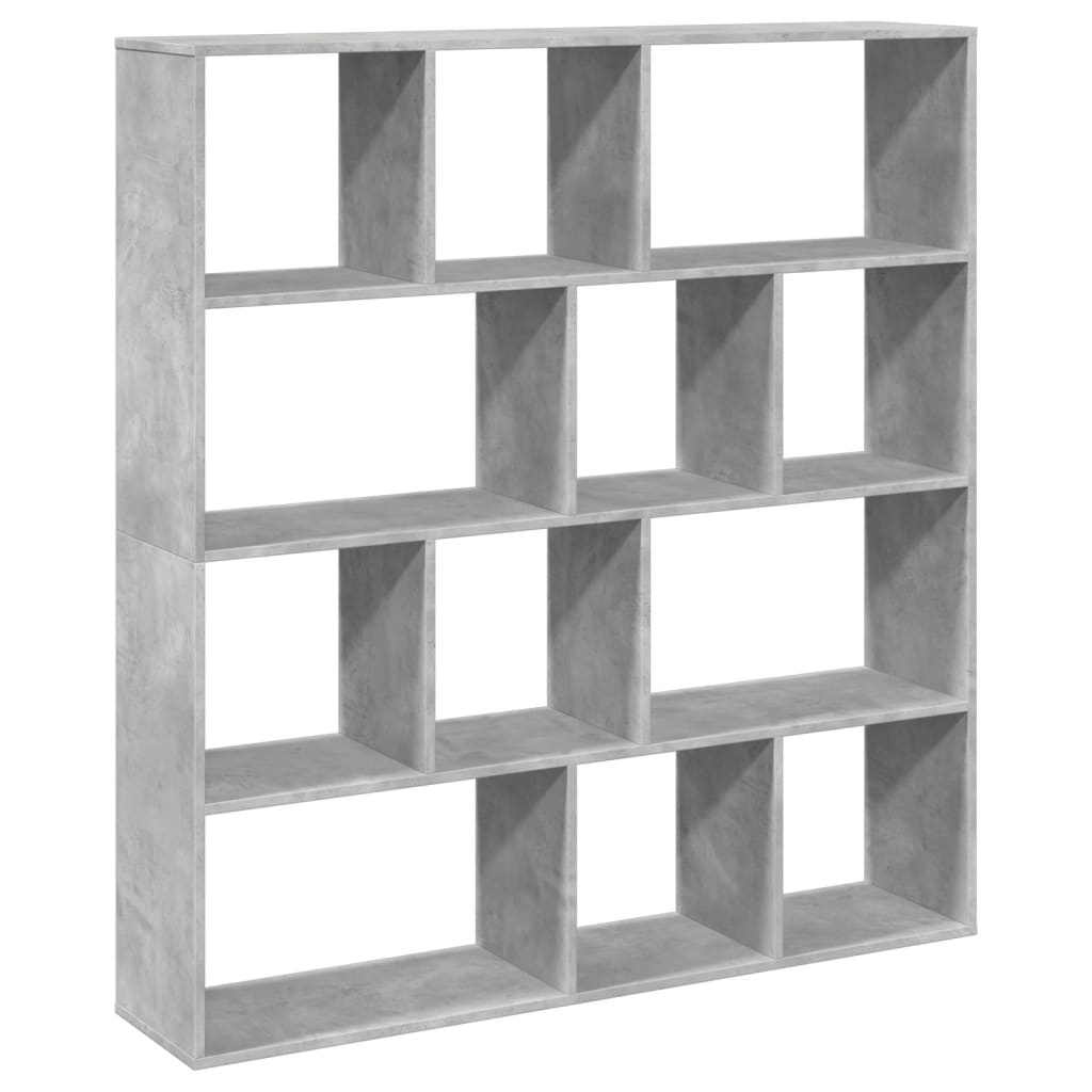Knihovna Betonově Šedá 132 X 29 X 141,5 Cm Kompozitní Dřevo Betonová Šedá