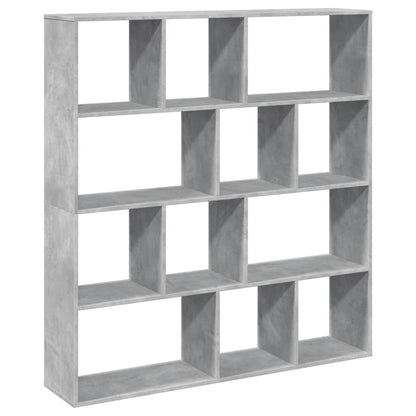 Knihovna Betonově Šedá 132 X 29 X 141,5 Cm Kompozitní Dřevo Betonová Šedá