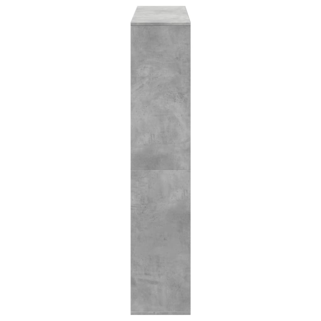 Knihovna Betonově Šedá 132 X 29 X 141,5 Cm Kompozitní Dřevo Betonová Šedá