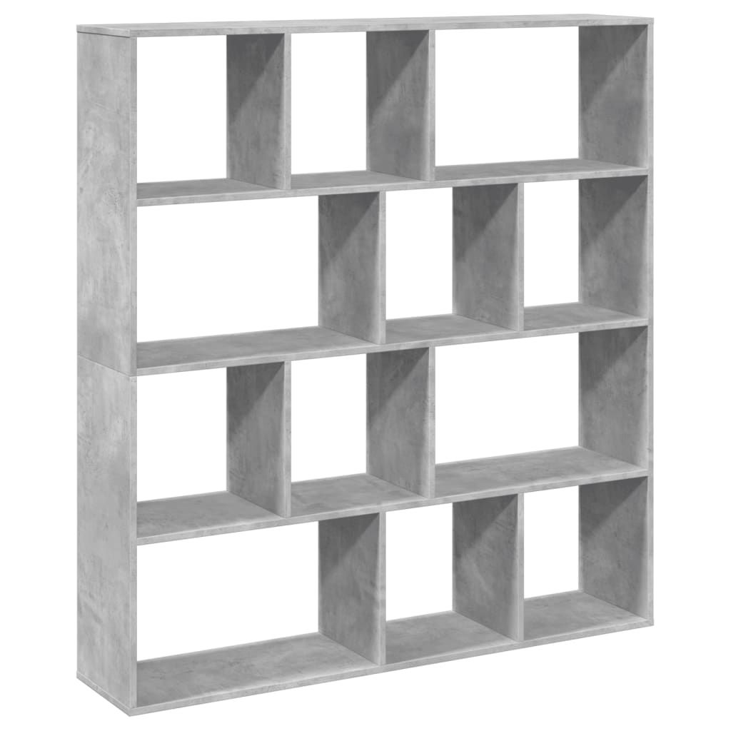 Knihovna Betonově Šedá 132 X 29 X 141,5 Cm Kompozitní Dřevo Betonová Šedá