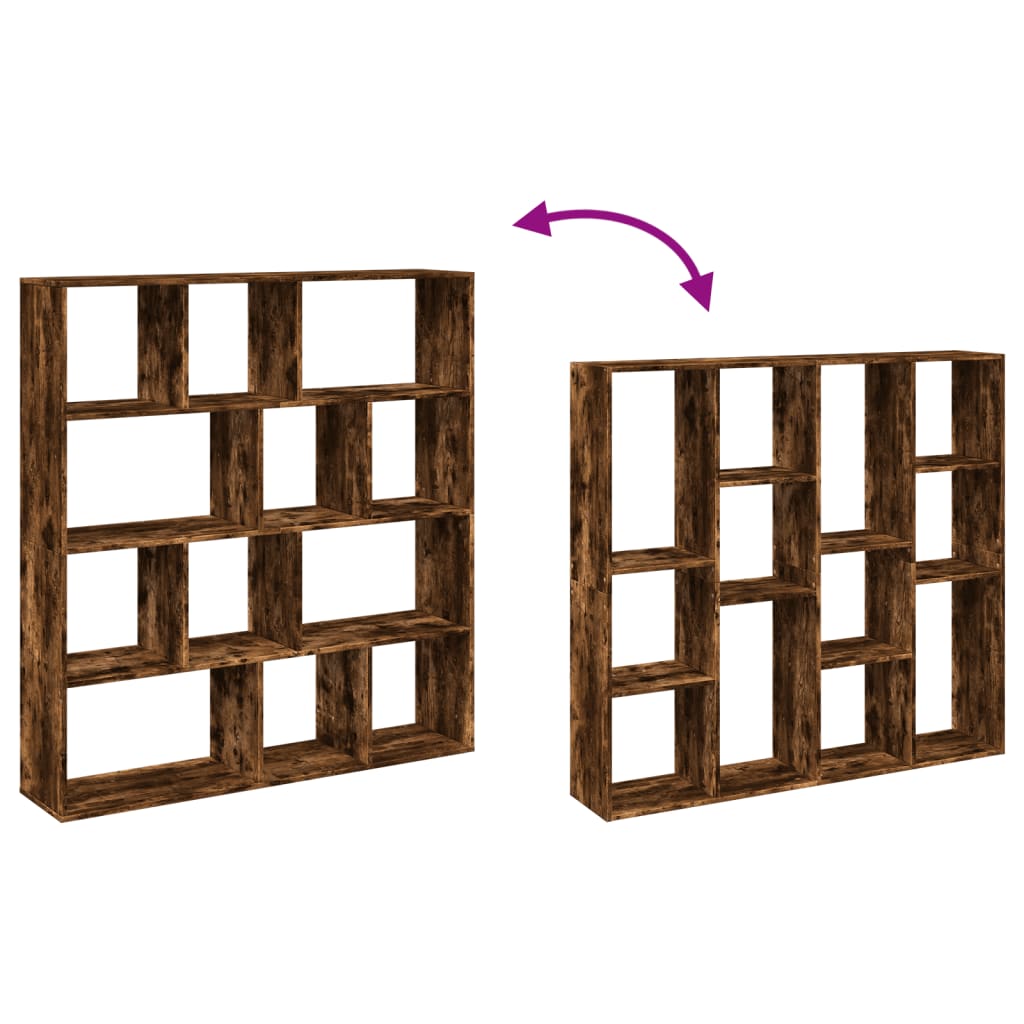 Knihovna 132 X 29 X 141,5 Cm Kompozitní Dřevo Kouřový Dub