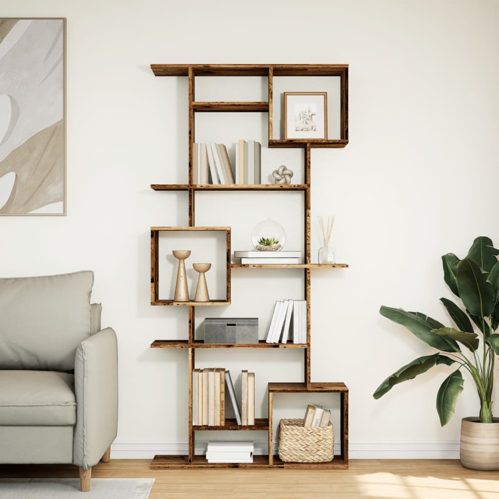 Knihovna Old Wood 92 X 29 X 188 Cm Kompozitní Dřevo