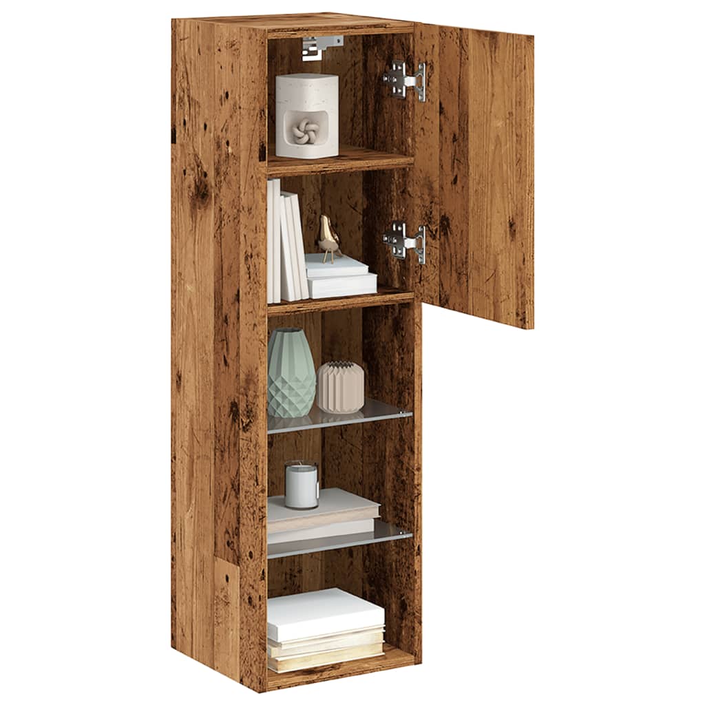 Tv Skříňka S Led Osvětlením Old Wood 30,5 X 30 X Staré Dřevo