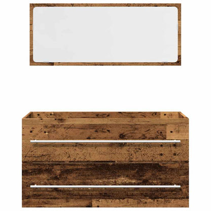 2Dílná Koupelnová Sestava Old Wood Kompozitní Dřevo