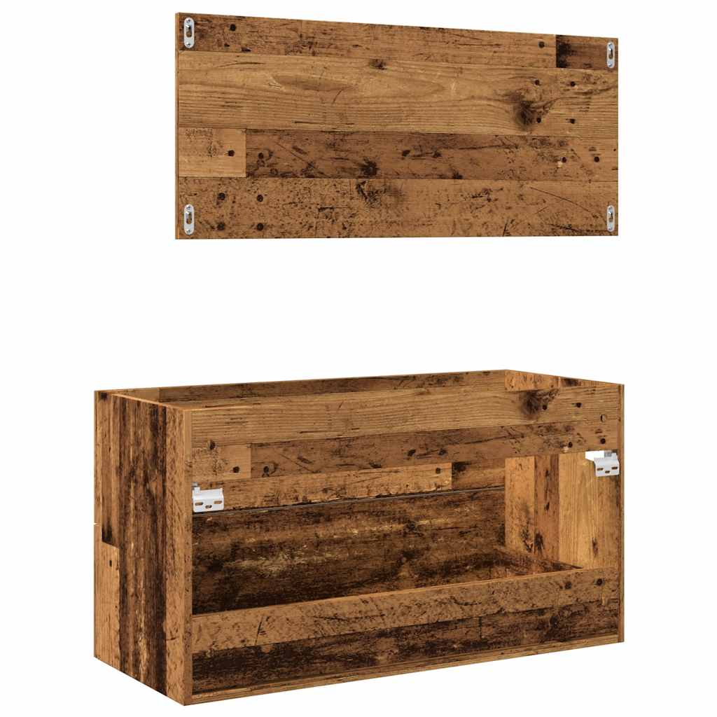 2Dílná Koupelnová Sestava Old Wood Kompozitní Dřevo