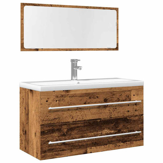 2Dílná Koupelnová Sestava Old Wood Kompozitní Dřevo