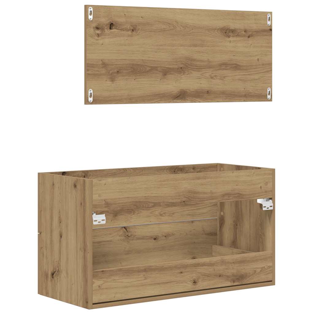2Dílná Koupelnová Sestava Dub Artisan Kompozitní Dřevo