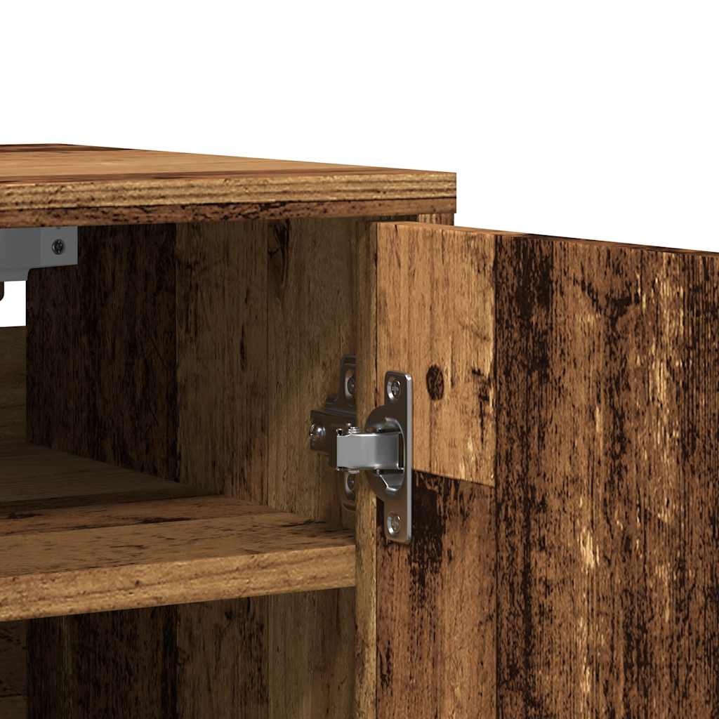 Botníky 2 Ks Old Wood 32 X 35 X 70 Cm Kompozitní Dřevo