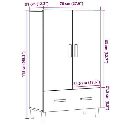 Highboard Old Wood 70 X 31 X 115 Cm Kompozitní Dřevo
