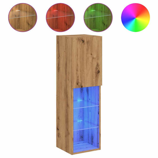 Tv Skříňka S Led Osvětlením 30,5 X 30 X Dub Artisan