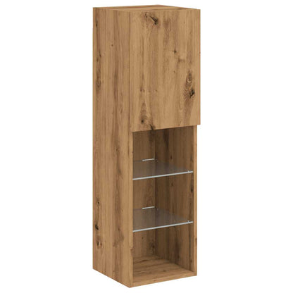 Tv Skříňka S Led Osvětlením 30,5 X 30 X Dub Artisan
