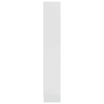 Knihovna Bílá S Vysokým Leskem 60X24X143 Cm Kompozitní Dřevo