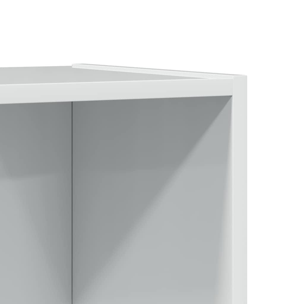 Knihovna Bílá S Vysokým Leskem 60X24X143 Cm Kompozitní Dřevo