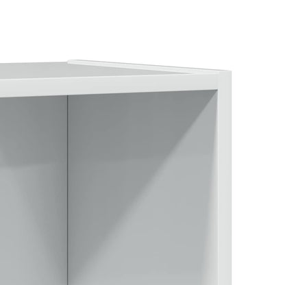 Knihovna Bílá S Vysokým Leskem 60X24X143 Cm Kompozitní Dřevo