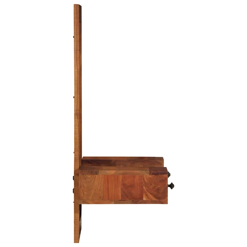 Nástěnné Zrcadlo Se Zásuvkami 60X33X90Cm Masivní Akáciové Dřevo