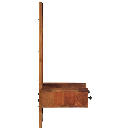 Nástěnné Zrcadlo Se Zásuvkami 60X33X90Cm Masivní Akáciové Dřevo