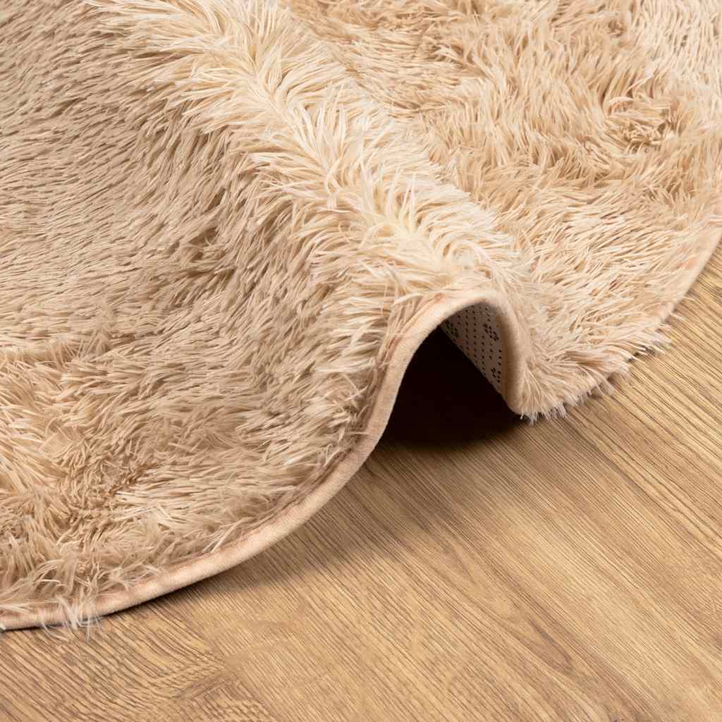 Koberec Shaggy S Vysokým Vlasem Navarra Béžový Béžová