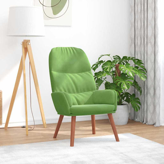 Relaxační Křeslo Světle Zelené Samet