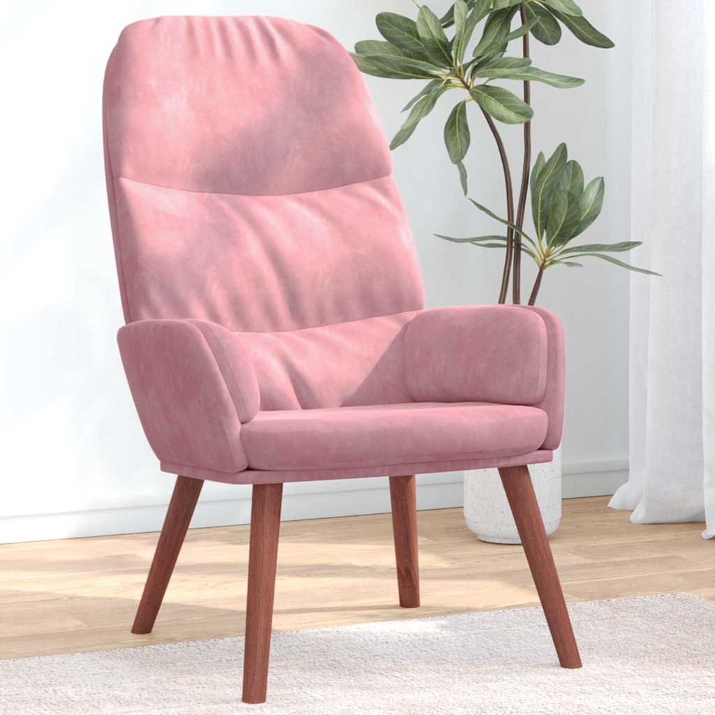 Relaxační Křeslo Růžové Samet