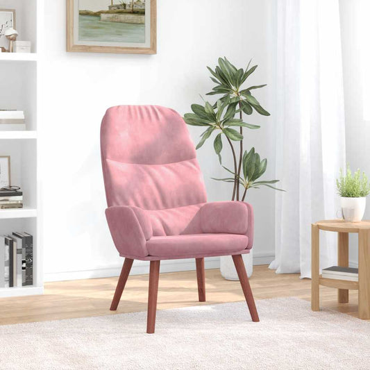 Relaxační Křeslo Růžové Samet