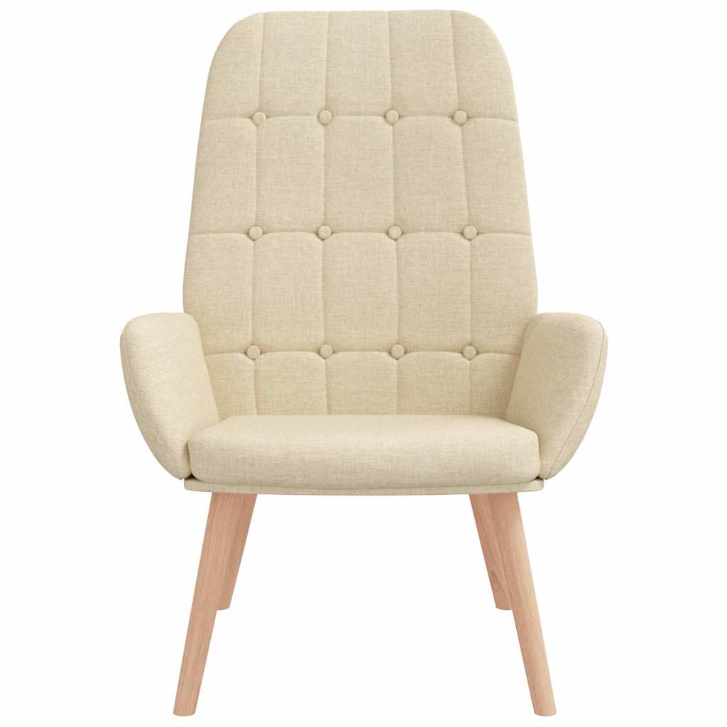 Relaxační Židle Krémová Textil