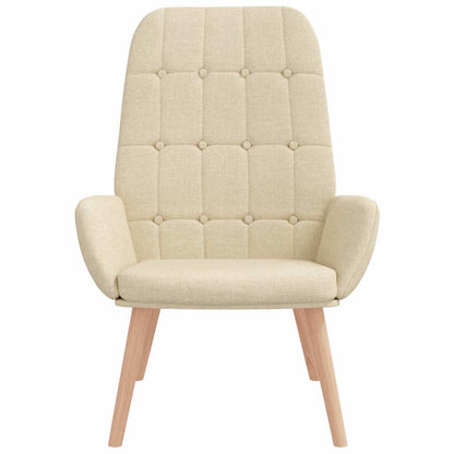 Relaxační Židle Krémová Textil