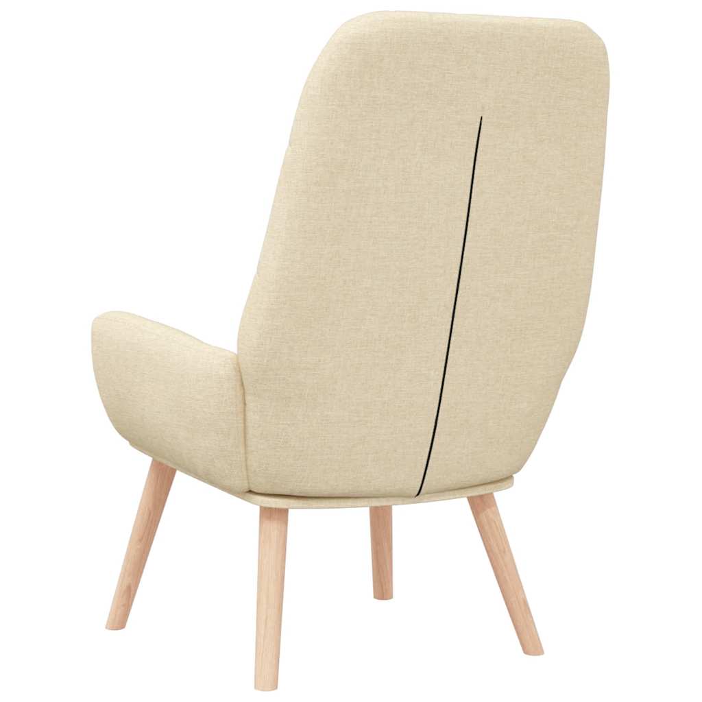 Relaxační Židle Krémová Textil