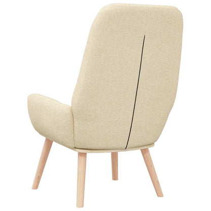 Relaxační Židle Krémová Textil